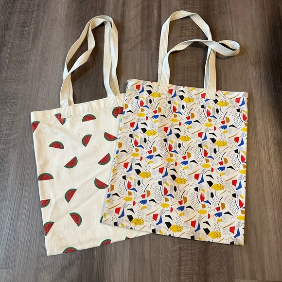 2 Watermelon and colorful Eco bags - Picture 4 of 4